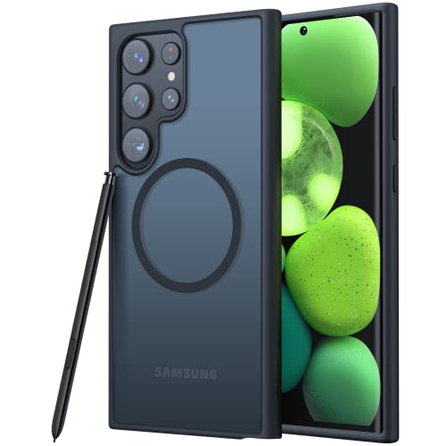 TORRAS Magnetic Shockproof for Samsung Galaxy S23 Ultra Case, Fit for MagSafe, 4X Military Grade Protection, Translucent Slim Case for Samsung S23 Ultra Case Anti-Fingerprint Anti-Scratch, Black - color: Black, size: S23 Ultra 6.8"