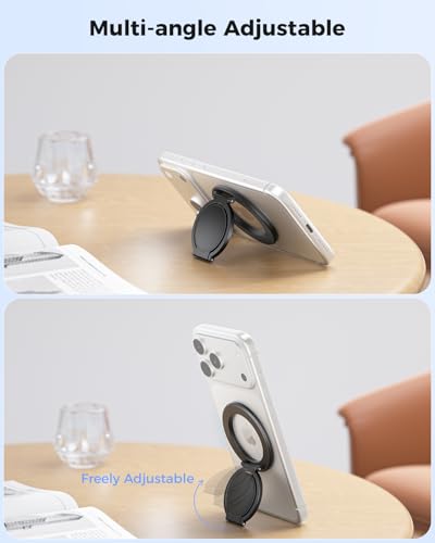 SUPERONE Dual-Sided Magnetic Ring Holder for Gym MagSafe Stand & Phone Grip - color: Black