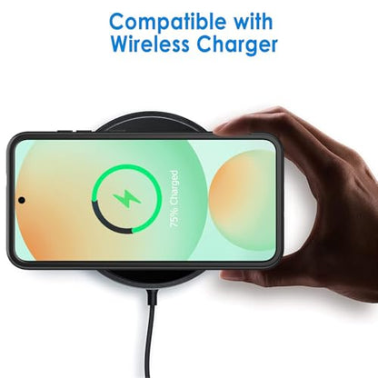 Battery Case for Galaxy S24 FE,Upgraded 12000mAh High Capacity Rechargeable Portable Protective Extended Charger Case Wireless Charging Compatible with S24 FE(6.7 inch) Charging Case & Carplay Black - size: Galaxy S24 FE