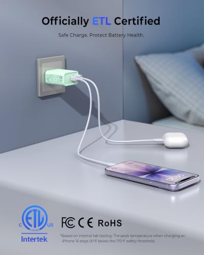 CSODINCE 3 Pack USB C Wall Charger, 20W Durable Dual Port QC+PD 3.0 Power Adapter, Double Fast Plug Charging Block for Phone 14/15/16/17 Pro/Pro Max/Plus, XS/XR/X, Watch Series 8/7 Cube(Parrot Green) - color: Parrot Green