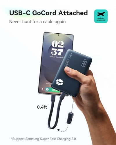 INIU 10000mAh 45W Fast Charging Portable Charger, Smaller Travel Power Bank - color: Blue