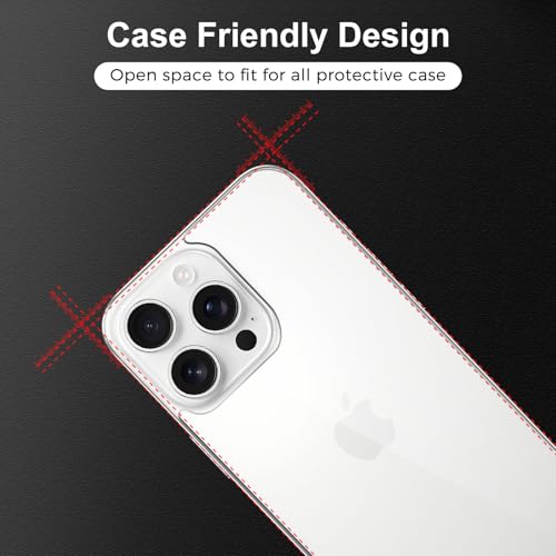 [3 Pack] Screen Protector for iPhone 16 Pro Max - Front and Back Tempered Glass Protective Film (6.9")