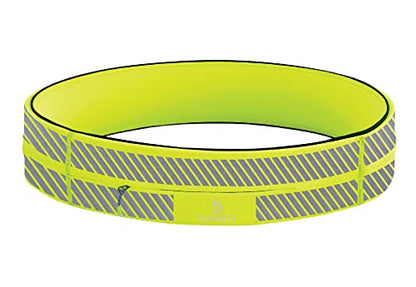 FlipBelt Zipper Running Belt, Waist Pack for Fitness and Running, US Company - color: Reflective Neon Yellow, size: X-Small
