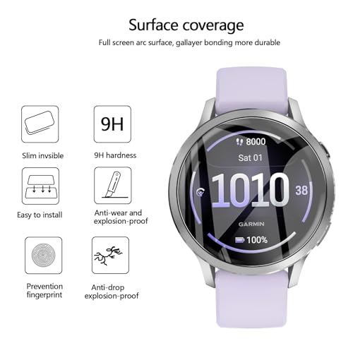 Anoowkoa 4 Pack Compatible with Garmin Venu 4/Gamin Venu 3S(41mm) Screen Protectors [Non-Glass] Premium Soft Film Full Coverage.High Definition.Scratch-resistant.drop-proof,Easy to install - color: Garmin Venu 4 41mm