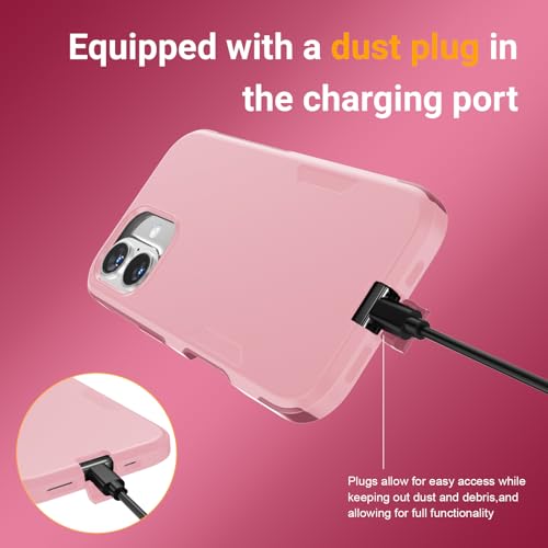 jaroco Magnetic for iPhone 16 Case Heavy Duty Rugged Dual-Layer Pink - color: Pink, size: iPhone 16