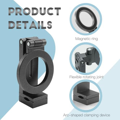 Compatible for Magsafe Phone Holder - Adjustable Foldable Phone Holder with Strong Magnets, Portable Travel Phone Bracket Compatible with iPhone 17/16/15/14/13/12 Pro Max, All Smartphones (Grey) - color: Grey