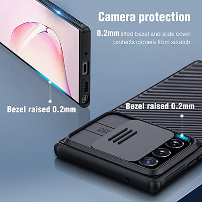 Nillkin Samsung Galaxy Note 20 Ultra Case, Slim Note 20 Ultra Protective Case with Slide Camera Cover Hard PC and TPU Ultra Thin Anti-Scratch Phone Case for Galaxy Note 20 Ultra 5g 6.9'' Black - color: Black, size: Galaxy Note 20 Ultra Camera Protection C
