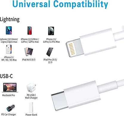 iPhone Charger 3Pack 10 FT USB C to Lightning Cable [Apple MFi Certified] - size: 10 feet