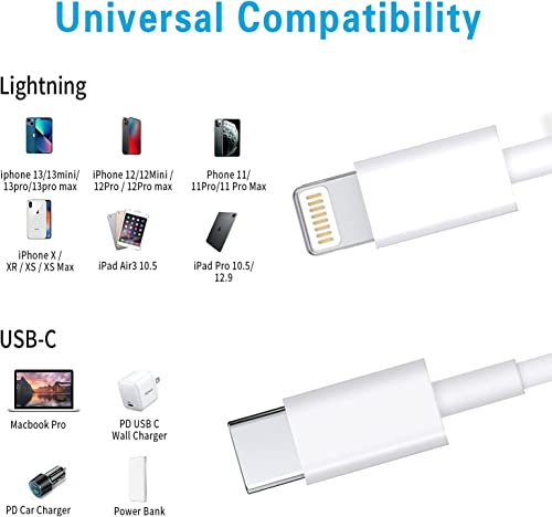 iPhone Charger 3Pack 10 FT USB C to Lightning Cable [Apple MFi Certified] - size: 10 feet