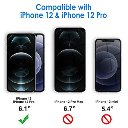 JETech Screen Protector for iPhone 12/12 Pro, 2-Pack | 9H Tempered Glass, HD Clear, Anti-Scratch Protection, Easy Installation Tool - size: iPhone 12/12 Pro