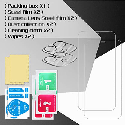 BIGFACE iPhone 11 Screen Protector + Camera Lens Protectors, [2 + 2 Pack] Premium HD Clear Tempered Glass, 9H Hardness, HD Clarity, Anti- Scratch, 3D Curved Accuracy Anti-Bubble Film - size: iPhone 11（6.1"）