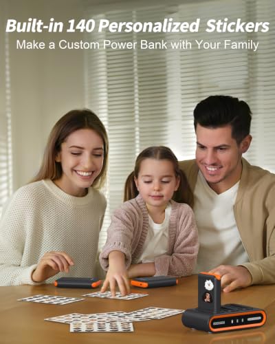 GOODaaa Portable Charger, 3-Pack 10000mAh Slim Power Bank Built in Cables - color: Black