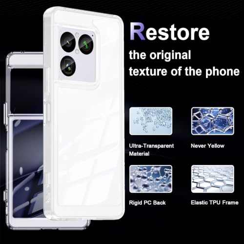 Case for Sony Xperia 1 VIII, Military Grade Drop Protection Phone Case, Yellowing Resistant, Anti-Scratch Hard PC Back, Shockproof Hard Ultra-Thin Protective Cover, Clear - size: Sony Xperia 1 VIII