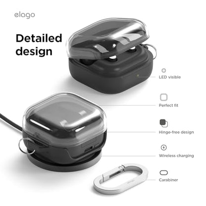 elago Duo Case for Galaxy Buds 4 Pro & Galaxy Buds 4 - color: Clear - Black