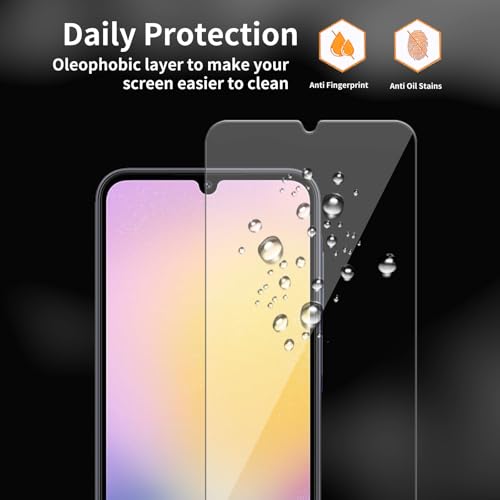 3 Pack for Samsung Galaxy A25 5G Tempered Glass Screen Protector - size: Galaxy A25 5G
