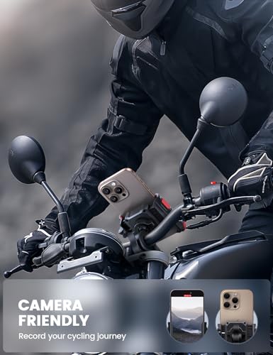 Lamicall Motorcycle Bike Phone Mount, 1s Lock Bike Phone Holder - color: Red
