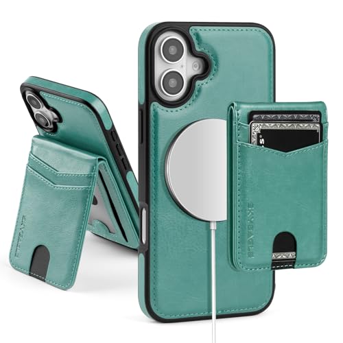 SkyEagle Compatible with MagSafe iPhone 17 Wallet Case,Blue Green - color: Blue Green, size: iPhone 17 - 6.3"