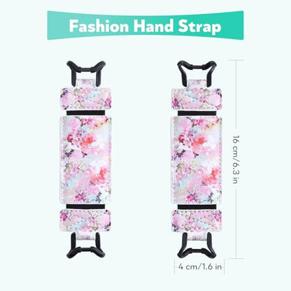 Secure Hand Strap for Kindle and Tablet - High Elasticity Finger Grip Holder Accessories for 6-8 Inches E-Book Tablet. - color: Pink Flower