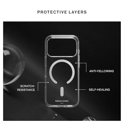 Native Union (Re Clear Case – Transparent Anti-Yellowing Case – MagSafe Compatible with Built-in Magnets – Recycled Materials – Ultra-Durable with Military Grade Drop Protection for iPhone Air - size: iPhone Air