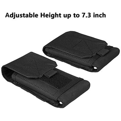 Tactical Molle Phone Cover Case, Heavy Duty Loop Belt Holster Pouch for iPhone 17 Pro Max/16 Pro Max/16 Plus/16 Pro/16/15 Pro Max/14 Pro Max/13 Pro Max, for Galaxy S24 Ultra - color: Khaki