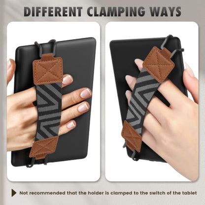 MoKo Security Hand-Strap for 6-8" Kindle eReaders Fire Tablets, YT-Brown - color: YT-Brown, style: Patterned Strap