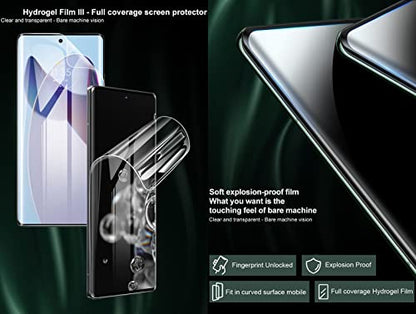 2pcs Flexible Front Screen Protector for Motorola Edge (2021) 6.8” 3D Hydrogel Film Transparent TPU Touch Sensitive Fingerprint Unlock Not Tempered Glass