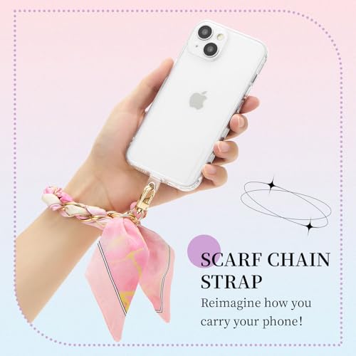 ZOOEASS Phone Wrist Lanyard Gold Metal Scarf Phone Charm Strap with Tether Tab Women Phone Chain Accessories for Handbags - color: Style 7