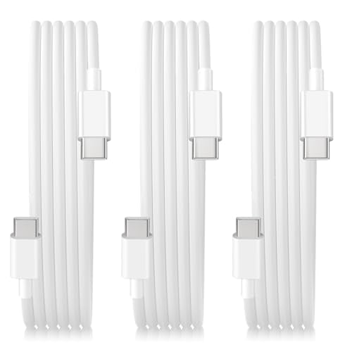 JIUWFOX 3Pack 6ft USB C to USB C Cable 60W Fast Charging for iPhone 17/17 Pro/17 Pro Max/16 Pro/15 Pro Max, iPad Pro/Air/mini - size: 6ft+6ft+6ft