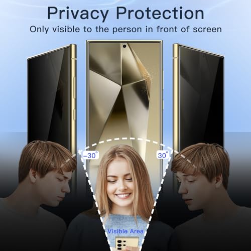 JETech Privacy Screen Protector for Samsung Galaxy S24 Ultra, 2-Pack - size: Galaxy S24 Ultra