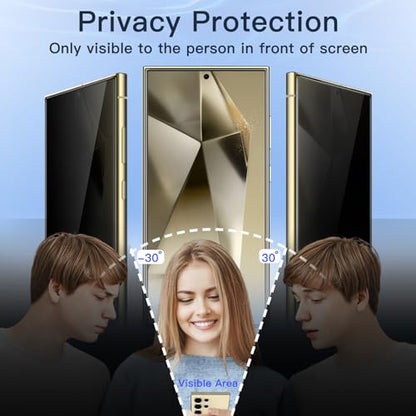JETech Privacy Screen Protector for Samsung Galaxy S24 Ultra, 2-Pack - size: Galaxy S24 Ultra