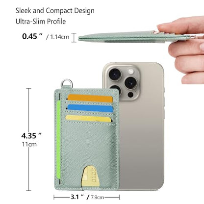 Mayski Slim Wallet, Credit Card Holder for Women, Minimalist Front Pocket RFID Blocking Card Cases, Small Wallet Women Men(Cross Green) - color: Cross Green