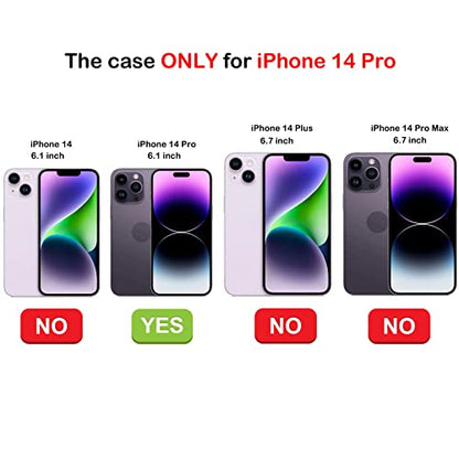 Tekcoo Wallet Case Compatible with iPhone 14 Pro (6.1 inch) 2022 Luxury ID Cash Credit Card Slots Holder Carrying Pouch Folio Flip PU Leather Cover [Detachable Magnetic Case] - Marble