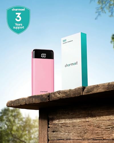 charmast Portable Charger with Built-in Cables X 4, Portable Phone Charger - color: Pink