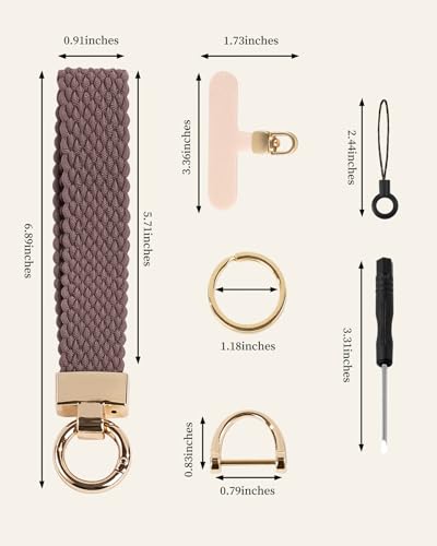 Cell Phone Wrist Strap for Women, Versatile Cell Phone Wristlet Strap - color: Beige