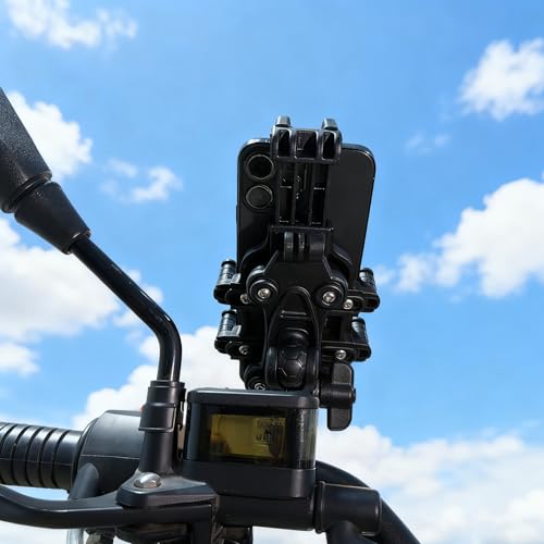 Motorcycle Phone Mount Holder, 8-Claw Anti-Shake Bike Phone Mount with Vibration Dampener,Fits 5.5-8.0" Phones for Motorcycle, Bicycle, Scooter, ATV