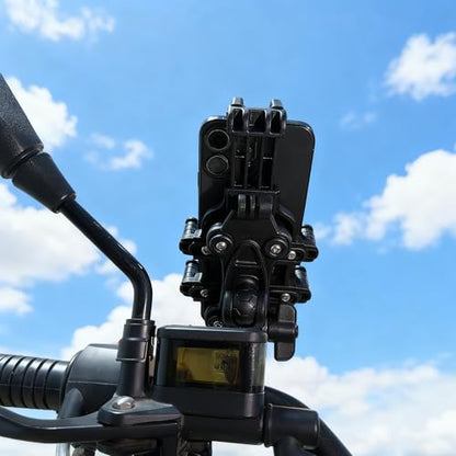 Motorcycle Phone Mount Holder, 8-Claw Anti-Shake Bike Phone Mount with Vibration Dampener,Fits 5.5-8.0" Phones for Motorcycle, Bicycle, Scooter, ATV