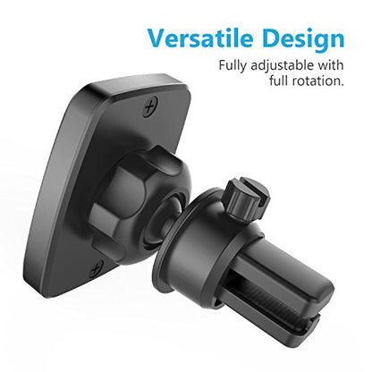 WixGear Magnetic Phone Car Mount, Universal Bite-Lock Air Vent Magnetic Phone Car Mount Holder, for Cell Phones with Swift-snap Technology