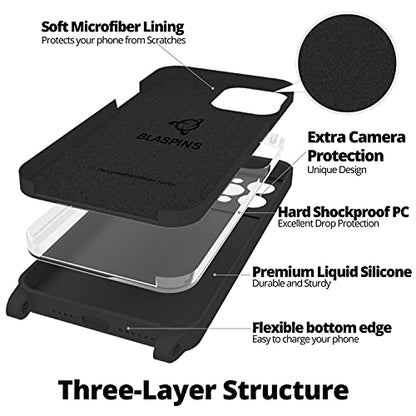 Crossbody Lanyard Strap Case for iPhone 14 Pro Max, Neck Cross Body, Adjustable Holder Removable, Drop Protection Shockproof, Hands-Free Silicone Case 6.7 inch, 150 cm Strap, iP14PM - Black - color: Black