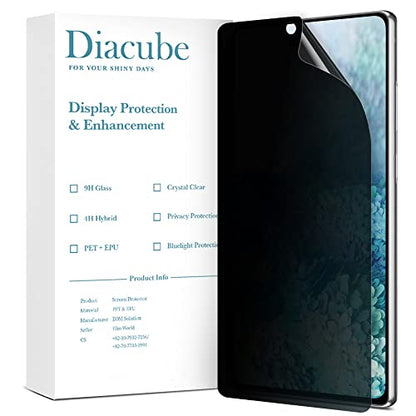 [2 Pack Privacy Screen Protector for Galaxy S20 Plus, Anti-Spy Full Glue PET EPU Hybrid Screen Protector, Fingerprint Compatible, Self-Healing, Easy Installation with Alignment Tool - size: Galaxy S20 Plus