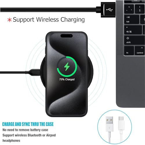 Battery Case for iPhone 15 Pro Max, 12000mAh High Capacity Smart Portable Charger Case Rechargeable Battery Pack Charging Case with Wireless Charging Compatible with iPhone 15 Pro Max (6.7 inch)-Black - size: iPhone 15 Pro Max (6.7 inch)