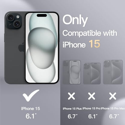 JETech Silicone Case for iPhone 15, Navy | Silky Soft Touch, Shockproof Protection, Scratch Resistant, Microfiber Lining - color: Navy, size: iPhone 15