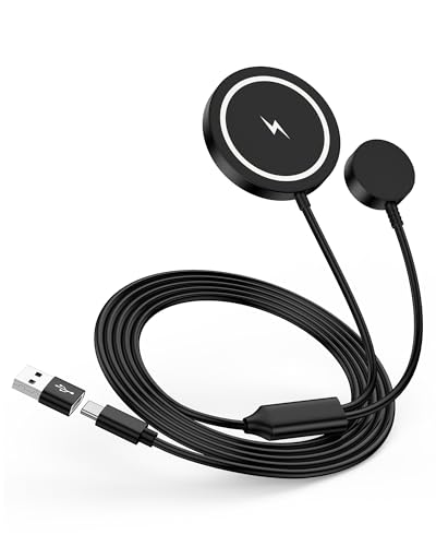 Galaxy Watch Charger Cable 2-in-1 15W Samsung Wireless Charger Fast Charge - color: Black-1