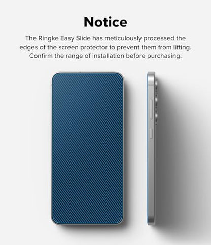 Ringke for Samsung Galaxy S24 FE Screen Protector [Easy Slide, 2 Pack] | Easy Installation with Alignment Tool, Case Friendly Premium 9H Hardness Tempered Glass - size: Galaxy S24 FE