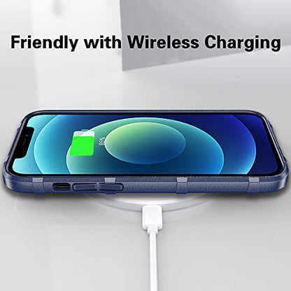 Rugged Shield TPU Thick Solid Armor Tactical Protective Case Compatible with iPhone 12 Mini (5.4 inches) - Navy Blue - color: Navy Blue, size: iPhone 12 mini