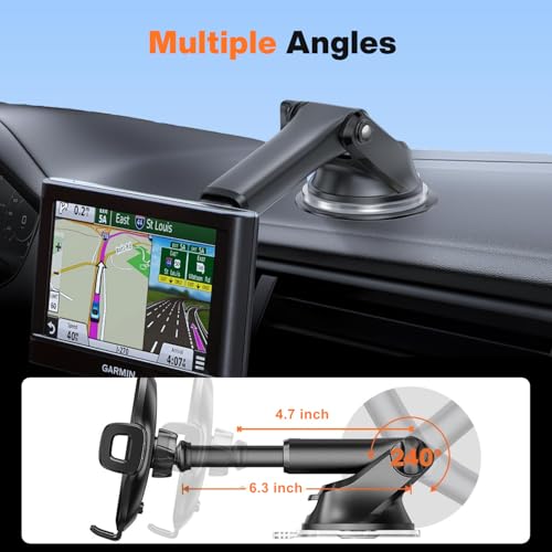 Replacement Suction Cup Mount with Extension Arm for 17mm Ball Joint