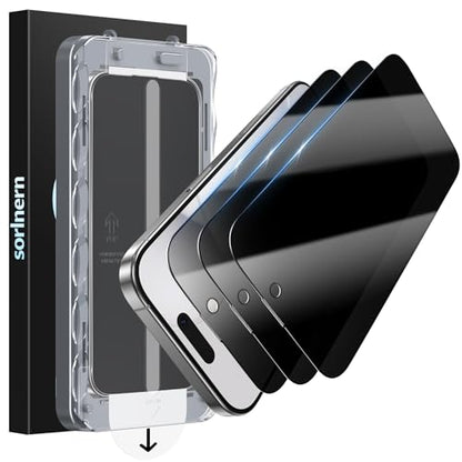 3 Pack Privacy Screen Protector Compatible for iPhone 16 Pro Max - size: 16 Pro Max