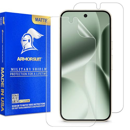 ArmorSuit 2 Pack Paper-Feel Texture Screen Protector for Google Pixel 10, Pixel 10 Pro, Pixel 9, Pixel 9 Pro – Case Friendly, Fingerprint Unlock Supported, MilitaryShield Matte Film - Made in the USA