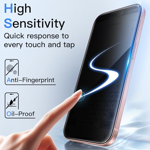JETech 360° Privacy Screen Protector for iPhone 15, 2-Pack - size: iPhone 15