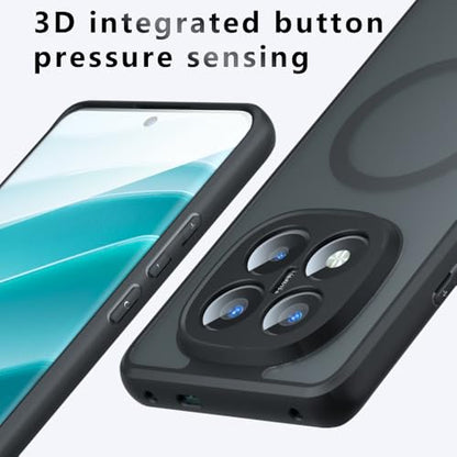 Compatible with Xiaomi Poco X7 5G Case Cover,Compatible with MagSafe,Compatible with Xiaomi Redmi Note 14 Pro 5G Built-in Magnetic Anti-Shock Cell Phone Case Black - size: Compatible with Xiaomi Redmi Note 14 Pro 5G