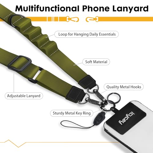 Icycay Phone Lanyard Crossbody Strap Neck Adjustable Teacher Women Green - color: 1 Green